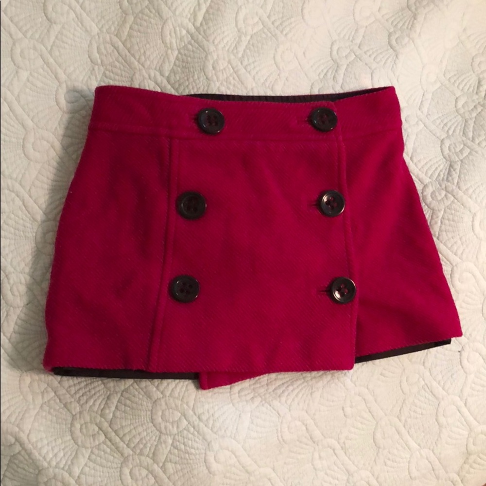 Hot pink/fuschia wool blend Express miniskirt